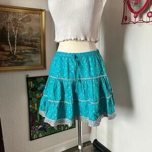 epic threads blue turquoise silver bohemian skirt